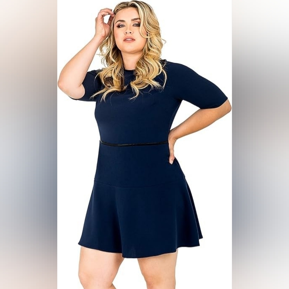 Standards and practices women's dress size 1X navy blue